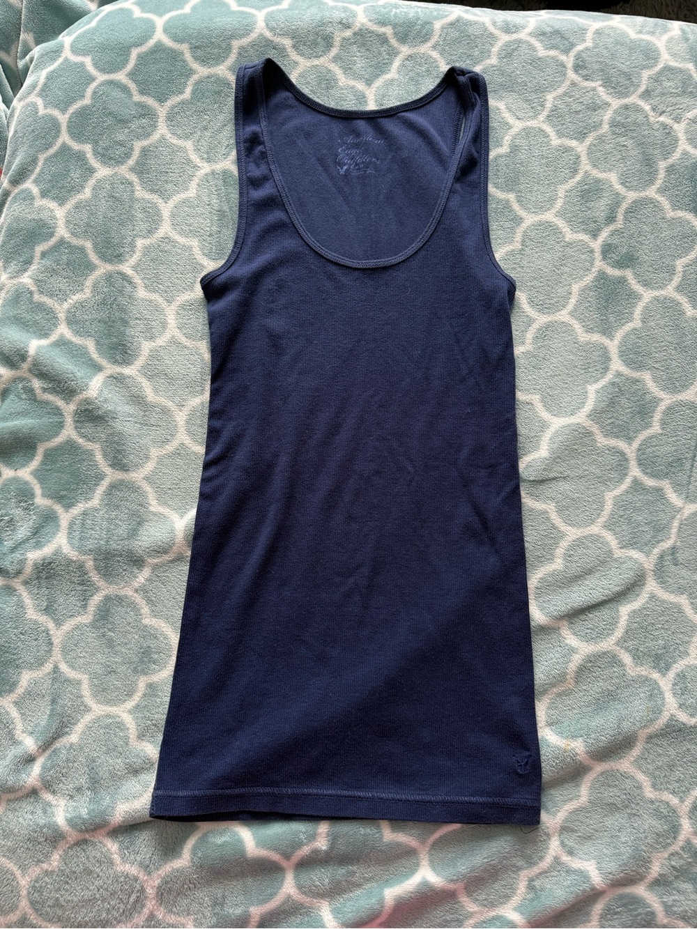 Classic American Eagle Navy Scoop Neck Tank Top - Women